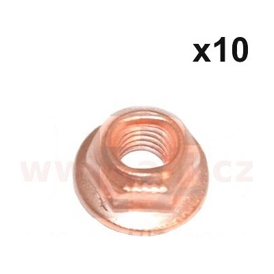 ACI Měděná matice M6x1,0 s přírubou, sada 10ks