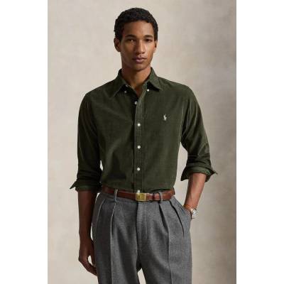 Polo Ralph Lauren pánska bavlnená košeľa 21W Corduroy 710853123 zelená