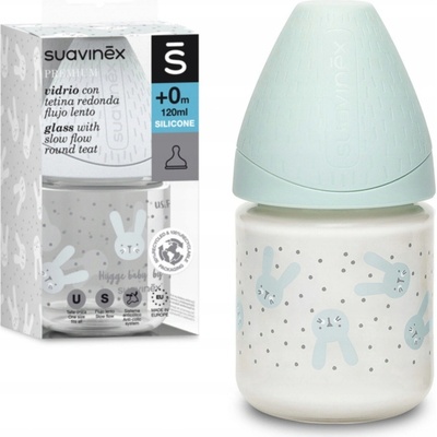 Suavinex láhev sklo S Hygge zelená 120ml
