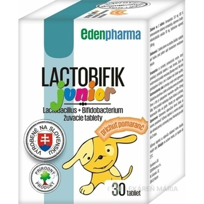 Edenpharma Lactobifík Junior pomaranč 30 tabliet