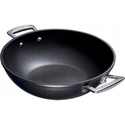 Le Creuset Wok TOUGHENED 32 cm, 6 l, čierna, hliník