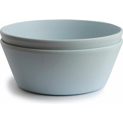 Mushie okrúhla miska Powder Blue 2 ks 430 ml