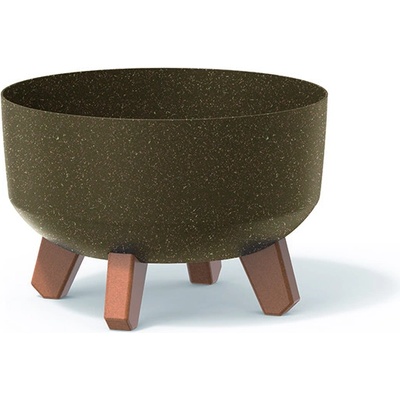 Prosperplast Květináč GRACIA LOW ECO WOOD 38 cm kávový