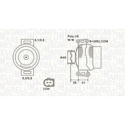 Alternátor MAGNETI MARELLI 063731953010
