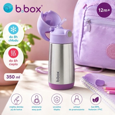 b.box termoska na pití s brčkem 350 ml sugar plum