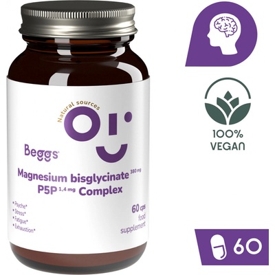 Beggs Magnesium bisglycinate 380 mg + P5P COMPLEX 1,4 mg 60 kapsúl