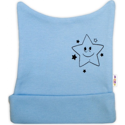 Baby Nellys čiapočka Baby Little Star modrá