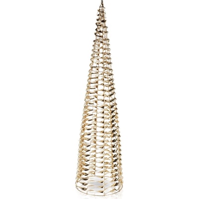 Home Styling Decoration Svietiaci vianočný stromček kužeľ 80 cm, zlatý, 80 LED