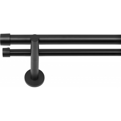 Dekodum Garnýž dvouřadá LOFT 25/19 mm černá matná 260 cm