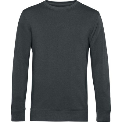 B&C Inspire Crew Neck pánska mikina sivá asphalt