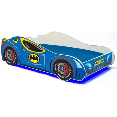 ADRK Furniture Batcar s matrací a osvětlením