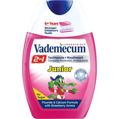 Vademecum 2v1 Junior kombinace zubní pasty a ÚV Jahoda 75 ml – Hledejceny.cz
