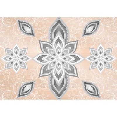 Preinterier FT4686 Fototapeta na stenu Čierno ružový ornament vlies 104cm x 70cm