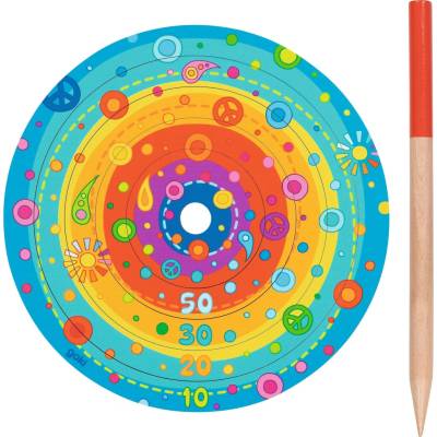 Goki Drevená hra hádzanie krúžkov ring toss – 1 kus