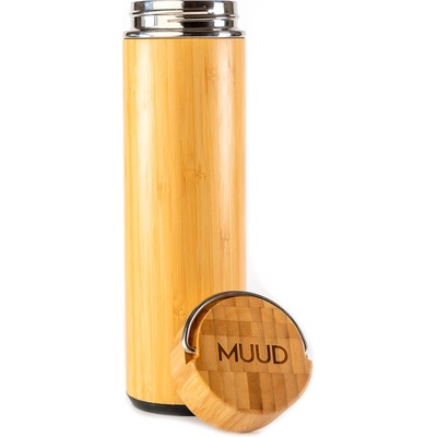 MUUD Termoláhev z nerezové oceli a bambusu 500 ml
