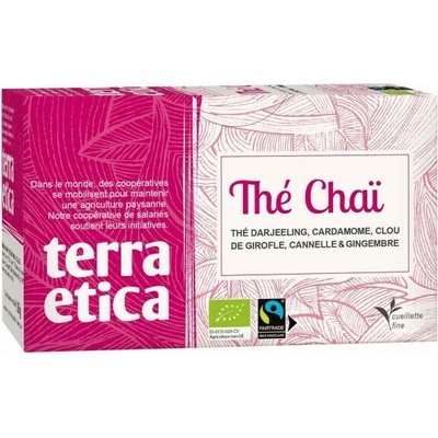 Terra Etica Bio černý čaj Darjeeling s kořením Chai 20 x 1,8 g
