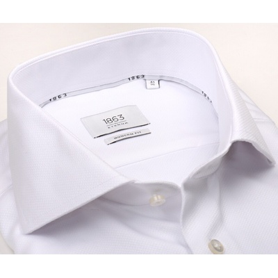 Eterna 1863 Modern Fit Two Ply luxusní košile s jemným vzorem bílá