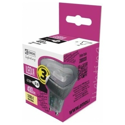 Emos LED žiarovka Classic GU10 4,2W teplá biela