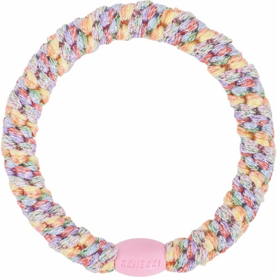 KKNEKKI Gumička do vlasů Kknekki Pastel Circus Glitter, růžová barva, textil – Hledejceny.cz
