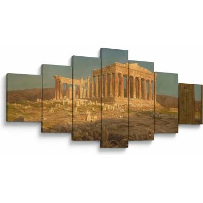 Obraz - Frederic Edwin Church, The Parthenon, reprodukcia, sedemdielne 210x100 cm