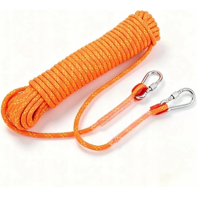 Statické horolezecké lano 20 m 8 mm oranžové polyester