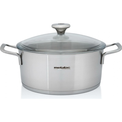 Metalac Santino Nerezový kastrol se skl. poklicí 24 cm 4,4 l