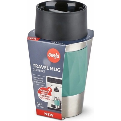 Emsa TRAVEL MUG Compact Thermobecher petrol/edelstahl 0,3 Liter Drehverschluss