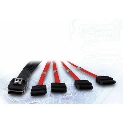 Inter-Tech (SFF-8087) Mini-SAS na 4x SATA, 1m 88885301