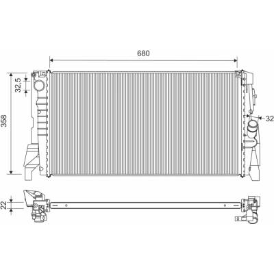 Chladič motora VALEO 701448