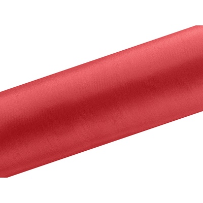 Satén v roli ČERVENÝ, šířka 16 cm, návin 9 m