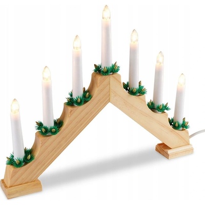 žiadna značka Sviečka drevená CHRISTMAS DECORATION 30 cm