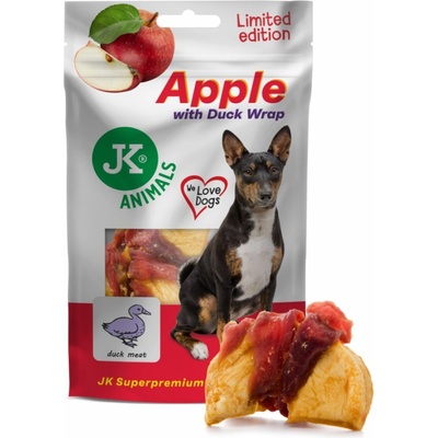 JK ANIMALS kachní wrap s jablkem masový pamlsek 80 g