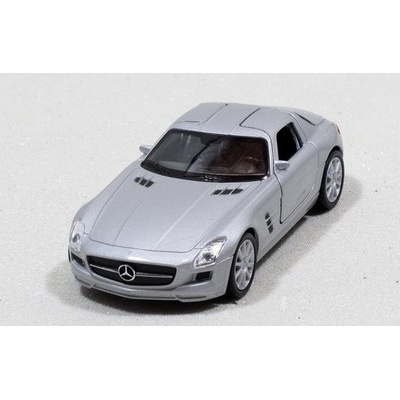 Welly Mercedes Benz SLS AMG model stříbrná 1:34