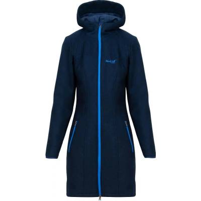 Black hill outdoor dámsky merino kabát Slavena modrý