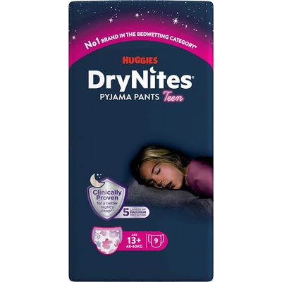 Huggies DryNites pro dívky 13+let 48-60kg 9ks