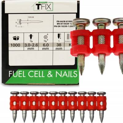 TFIX Klince do betónu 3x38mm 1000 ks FGT25P PULSA700/800 pre nastreľovací prístroj
