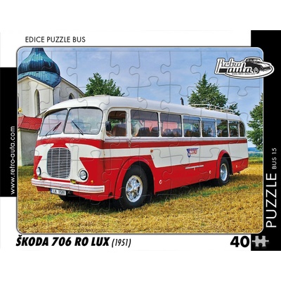 Retro-Auta BUS 15 ŠKODA 706 RO LUX 1951 40 dílků