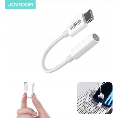 Joyroom adaptér 3.5 mm jack / USB-C biely SH-C1