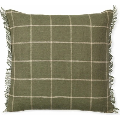 ferm LIVING vankúš CALM olivová bavlna / len 50x50