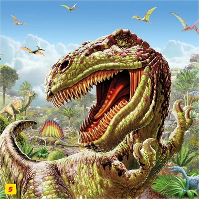 Dino s figurkou dinosaura: Tyrannosaurus Rex 60 dílků
