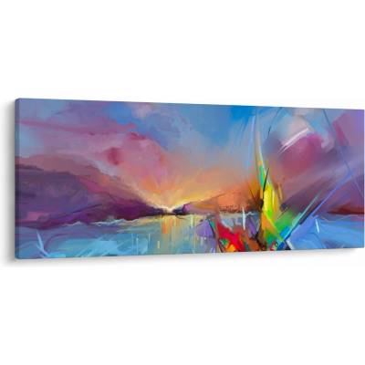 Obraz - Západ slnka, jednodielne 120x50 cm