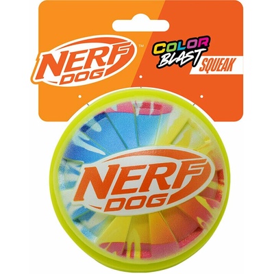 Nerf Dog pískací míček s barevným úchopem 10 cm