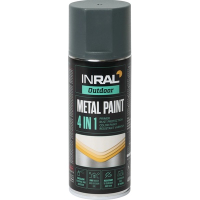 Tegra Inral Textúrovaná farba na kov 4v1 400 ml matná antracit