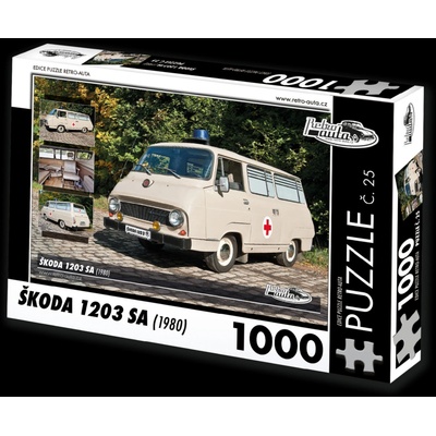 Retro-Auta č. 25 Škoda 1203 SA 1980 1000 dílků