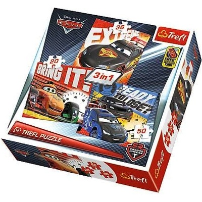 Trefl 34819 Cars 3v1 20 36 50 dílků
