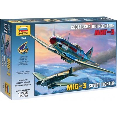 Zvezda Model Kit letadlo 7204 MIG 3 Soviet Fighter 1:72