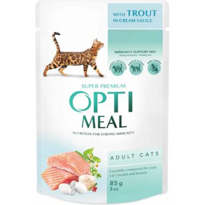 Optimeal Superpremium so pstruhom v smotanovej omáčke 85 g