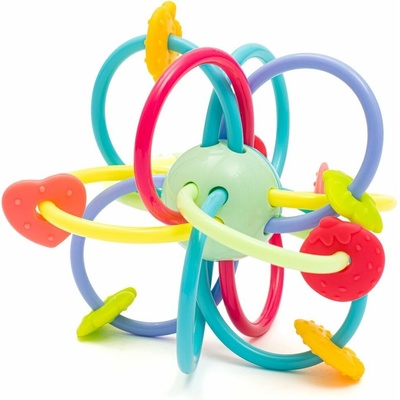 Baby Mix Silikonovo-plastové kousátko s chrastítkem