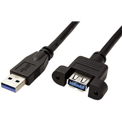 EFB Elektronik K5265SW.1,8 USB 5Gbps prodlužovací USB3.0 A(M) - USB3.0 A(F) panelový 1,8m černý – Hledejceny.cz