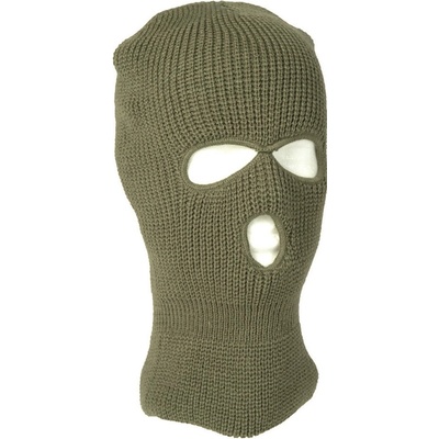 Mil-Tec Balaclava pletená s 3 otvormi olivová